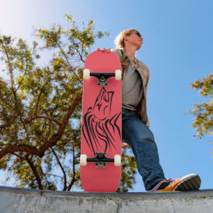 Custom Colors Skateboard with Running Lion