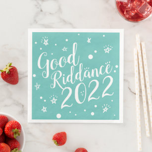 Custom Year & Colors Good Riddance 2022 Hot Pink Wrapping Paper