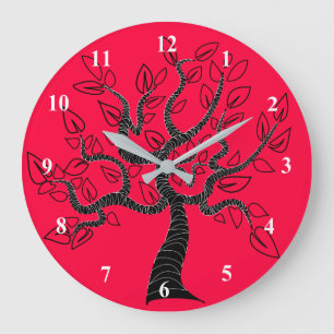 Custom Colors Wall Clock with Tree of Life - Art 
