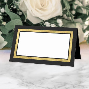 Custom Colors with Classic Gold Border Place Card