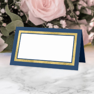 Custom Colors with Classic Gold Border Place Card