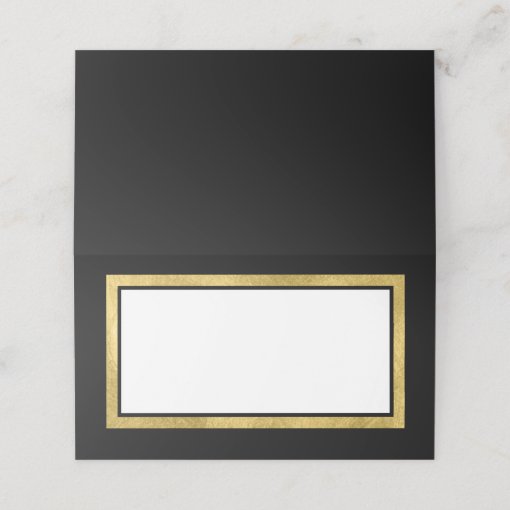 Custom Colors with Classic Gold Border Place Card Zazzle