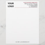 Custom Colors Your Business Letterhead with Logo<br><div class="desc">Custom Colors and Font Simple Personalized Your Business Office Letterhead with Logo and Text - Contact Information - Choose / add your favorite text and line colors / font / size. Resize and move or remove and add elements - Image / text with customization tool !</div>