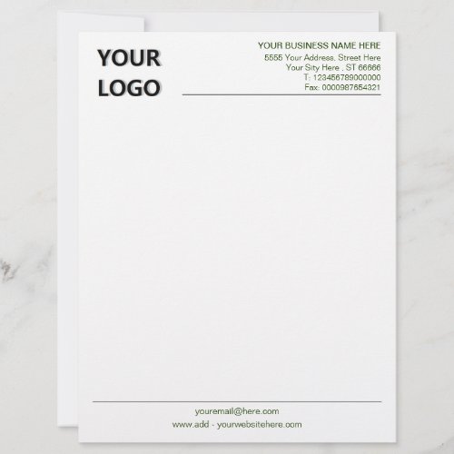 Custom Colors Your Office Letterhead with Logo