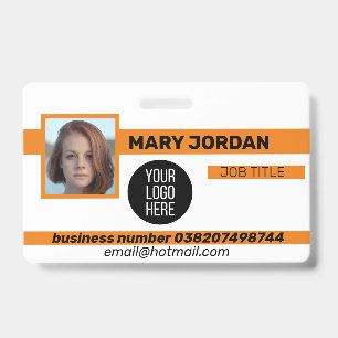 Custom colour Employee photo ID Badge Lanyard