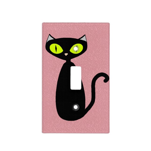 Custom Colour Mod Cat Lightswitch Light Switch Cover (Front)