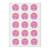 Custom Colour Personalized Happy Birthday Edible Frosting Rounds (Sheet)