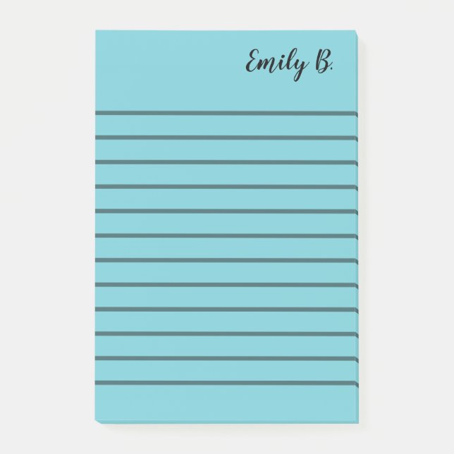 Custom Colour Personalized Lined Sticky Notes (Front)