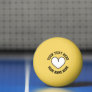 Custom colour ping pong balls with heart logo