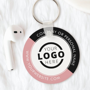 Custom Colour Promotional Business Logo Branded Keychain