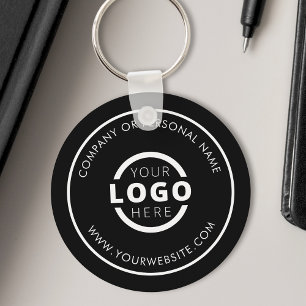 Custom Colour Promotional Business Logo Branded Keychain