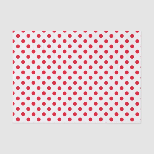 Custom Colour Red Polka Dot Tissue Paper (Front)
