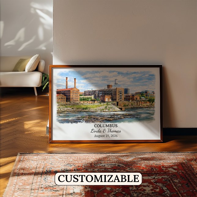 Custom Columbus Wall Art, Georgia Poster (Creator Uploaded)