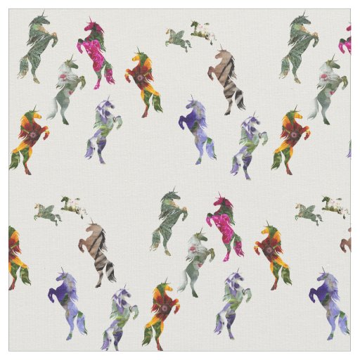 Custom Combed Cotton (56" width) Fabric Unicorns