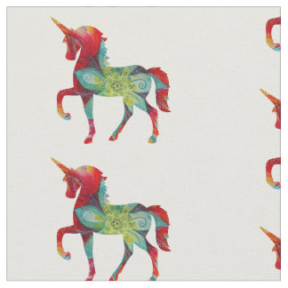 Custom Combed Cotton  Fabric Unicorn