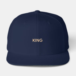 Custom Comfort KING Text Navy-Hat Street Wear-Cap Visor