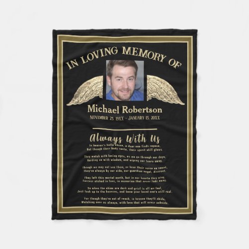 Custom Comforting Photo Memorial Blanket