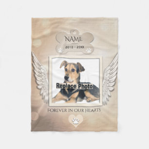 Custom Comforting Photo Memorial Pet Dog Blanket