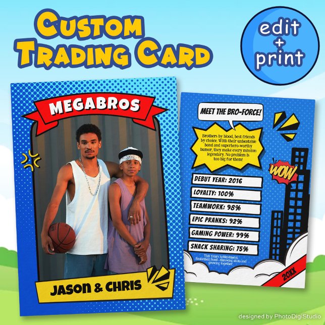Custom Comic Best Friends Trading Card Bros Gift (Custom Comic Best Friends Trading Card Bros Gift)
