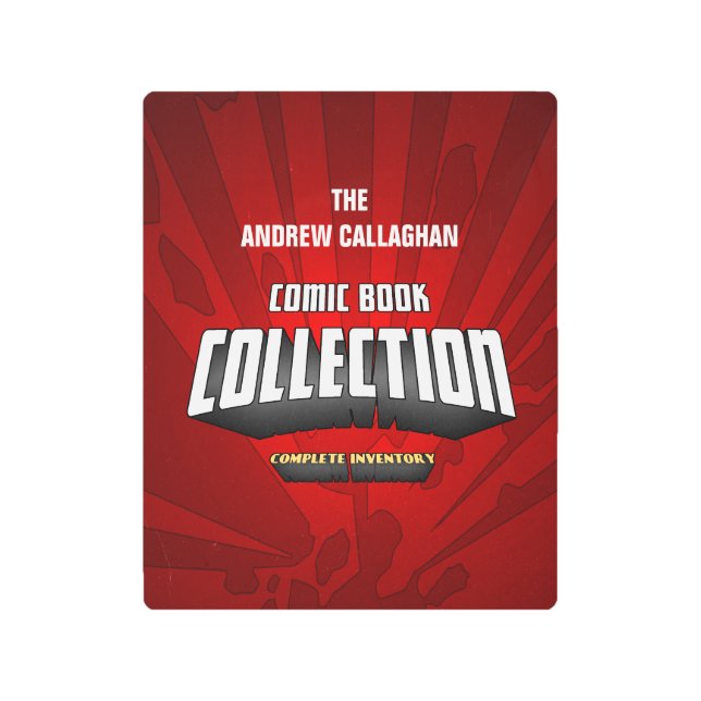 Custom Comic Book Collection Metal Print (Front)
