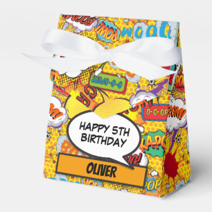 Custom Comic Book Superhero Birthday Party Favor Boxes