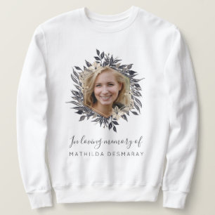 Custom Commemorative Plaque Elegant Photo Memorial Sweatshirt