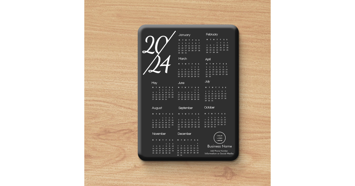 Custom Company 2024 Calendar Black And White Door Sign R 8qsveo 630 ?view Padding=[285%2C0%2C285%2C0]