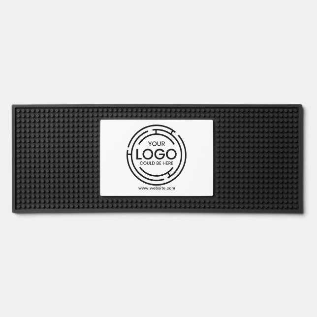 Custom Company Branded Business Logo  Bar Mat (Front)