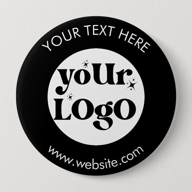 Custom Company Branded Business Logo Button (Front)