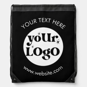 Custom Company Branded Business Logo Drawstring Bag