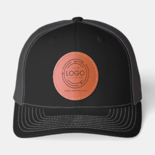 Custom Company Branded Business Logo  Leather Patch Hat