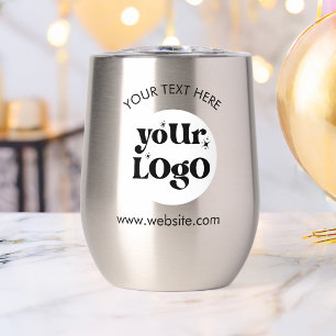 Custom Company Branded Business Logo Thermal Wine Tumbler