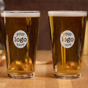 Custom Company Business Bar Team Logo Branded Beer Pint Glass