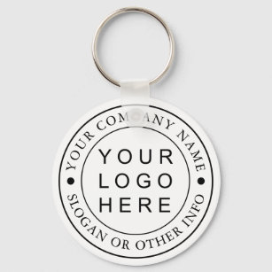 Custom Company Business Circle Logo Keychain