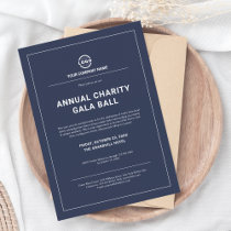 Custom Company Business Corporate Event Party Blue Invitation