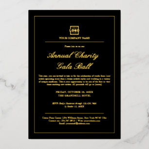 Custom Company Business Corporate Event Party Foil Invitation