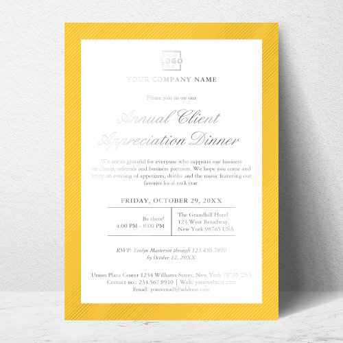 Custom Company Business Corporate Event Party Foil Invitation