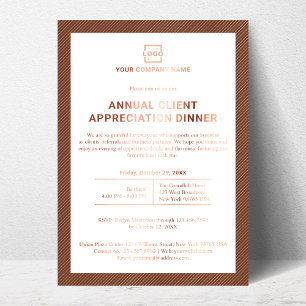 Custom Company Business Corporate Event Party Foil Invitation