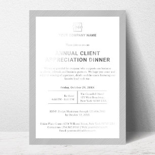 Custom Company Business Corporate Event Party Foil Invitation
