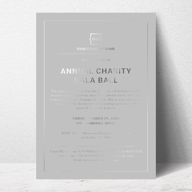 Custom Company Business Corporate Event Party Foil Invitation (Creator Uploaded)