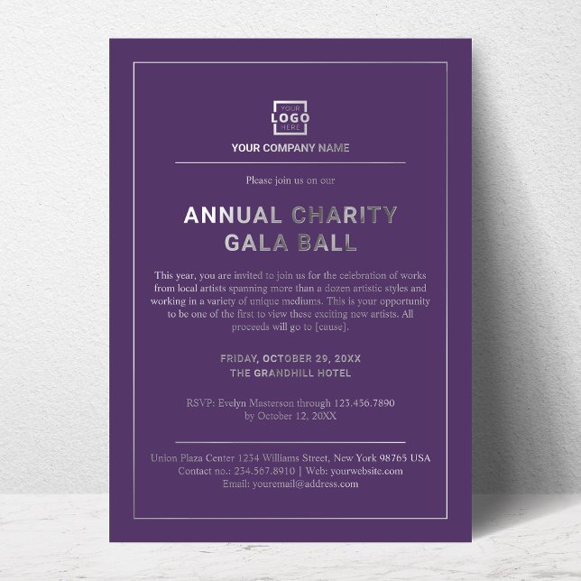 Custom Company Business Corporate Event Party Foil Invitation (Creator Uploaded)