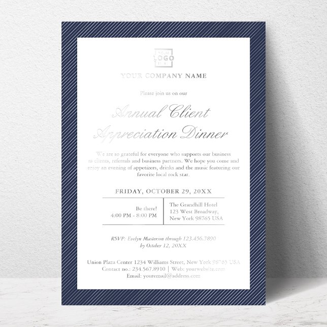Custom Company Business Corporate Event Party Foil Invitation (Creator Uploaded)