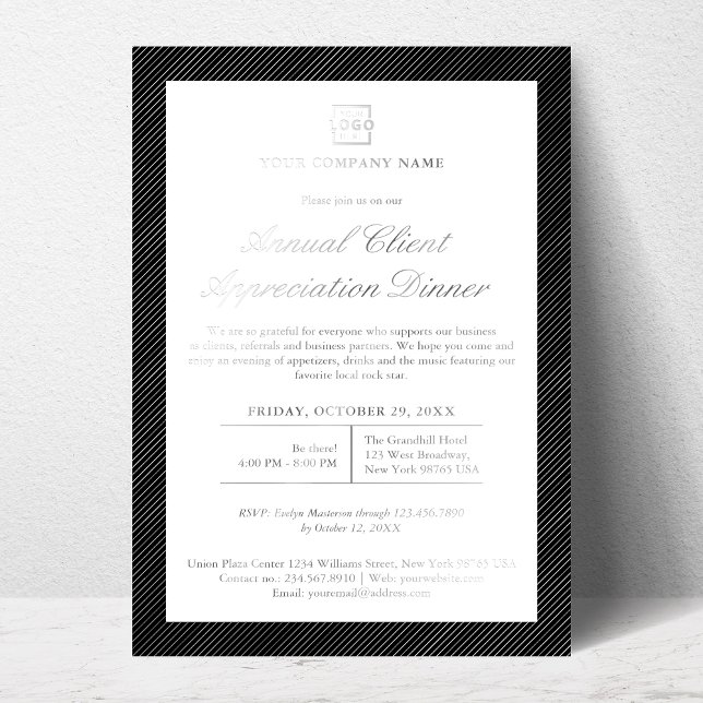 Custom Company Business Corporate Event Party Foil Invitation (Creator Uploaded)