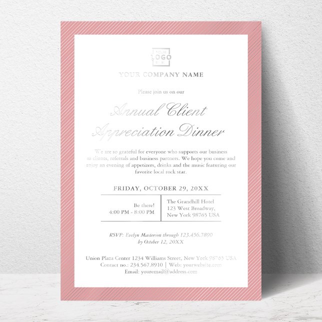 Custom Company Business Corporate Event Party Foil Invitation (Creator Uploaded)