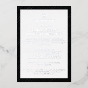 Custom Company Business Corporate Event Party Gold Foil Invitation