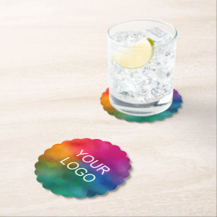 Custom Company Business Corporate Logo Template Paper Coaster