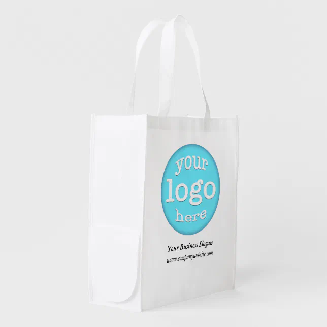 Custom Company Business Event Logo Promotion Grocery Bag | Zazzle