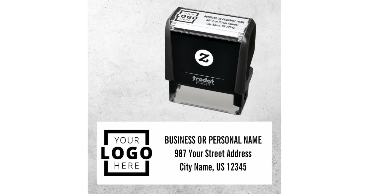 1 Pcs Custom Personalised Self Inking Rubber Stamp Kit Business Name  Address DIY