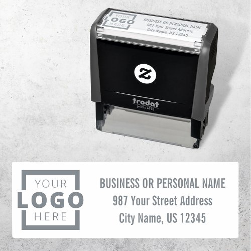 Custom Company Business Logo Address Self_inking Stamp