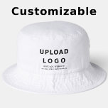 Custom Company Business Logo and Text Bucket Hat<br><div class="desc">Simple Logo With Text Business Bucket Hat, Custom Company Business Logo Bucket Hat, Your Business Logo Custom Simple Bucket Hat, Custom Business Company Logo Employee Staff Promo Bucket Hat.</div>